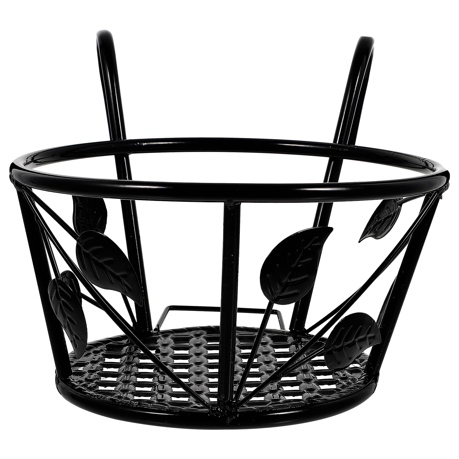 2 Pcs Adjustable Small Leaf Flower Basket Stable Fence Baby 22x17cm Black