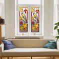 thumbnail image 3 of 89Bloom 17.7 x39.4 Inches Decorative Goldfinch & Autumn Leaves Stained Glass Window Film, Window Film for Glass Door Heat Control Anti UV, 3 of 4