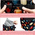 thumbnail image 4 of Bowling Leak-Proof Foldable Car Garbage Can with Lid and Hanging Storage Bag - Mini Trash Can for Car Trash Can, 4 of 6