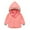 Watermelon Red, variant on FAOWME Toddler Boys Girls Daily Coat With Pocket Hooded Jacket Zipper Windproof Outwear Beige 5-6 Years