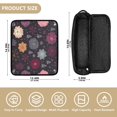thumbnail image 4 of Hair Tool Organizer Bag with Heat Resistant Mat Removable Travel Storage Case for Hot Air Brushes Curling Irons Hand-drawn Flowers and Snowflakes, 4 of 8
