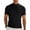 Black #092, variant on Mens Mock Turtleneck Shirts Casual Cotton Short Sleeve Shirt Basic Half Neck T-Shirts