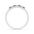 thumbnail image 2 of ANGARA Natural Half Eternity Seven Stone Ruby and Diamond Wedding Ring in 925 Sterling Silver for Women (Size-2mm) | July Birthstone, Birthday, Anniversary, Jewelry Gift for Women | Natural Ruby Ring, 2 of 12