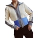 thumbnail image 5 of TRKIYQC Suéter con cremallera de otoño para mujer, chaqueta de punto con cremallera doble de manga larga con solapa de retazos de color de punto, azul verde TRKIYQC moda, 5 of 6