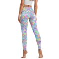 thumbnail image 2 of Renewold Mermaid Scales Colorful Yoga Pants with Pockets for Women High Waisted Workout Yoga Pants Tummy Control Buttery Soft Compression Pants Sportswear Non See-Through, L, 2 of 8