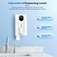 thumbnail image 3 of 2-PACK Automatic Mouthwash Dispenser, 18.26Oz Wall-Mounted Electric Pump with 3-Level Dispensing, 4 Magnetic Cups, USB Rechargeable for Kids & Adults, 3 of 8