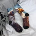thumbnail image 5 of Daiia Bald Eagle Pilot Print Crew Socks – Soft Breathable Long Socks for Men & Women, Moisture-Wicking & Comfortable Daily Wear Socks, One-Size Fits Most (US 5-11), 5 of 6