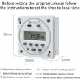 thumbnail image 4 of 12V 16A Socket Programador digital 16 Programas Reloj programable Temporizador Toma de corriente con pantalla LCD digital Antirrobo con caja impermeable / Juego de bloque de terminales, 4 of 5