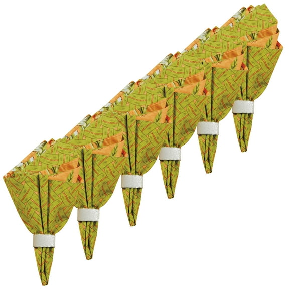 Barbados Sunset Floral Cotton Reversible Napkin Set of 6 – All Seasons