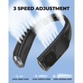 thumbnail image 4 of Ventilador de cuello portátil GOTOTO, refrigeración 360°, 3 velocidades, 4000 mAh, negro, 4 of 7