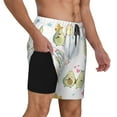 thumbnail image 3 of Haiem Green Blue Avocado Men'S Quick-Dry Swim Trunks: Comfortable Beach Shorts With Mesh Lining And Pockets - Ideal For Swimming And Sunbathing X-Large, 3 of 9
