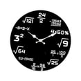 thumbnail image 4 of DimyFew Horloge Murale Silencieuse Tableau Noir Mathématiques Moderne Ronde Suspendue Décorative Sans Tic-Tac Bois Formule Unique Montre Adaptée pour Salon Bureau à Domicile Chambre Salle de Classe Style A, 4 of 8