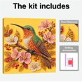 thumbnail image 4 of Hummingbird Branch DIY Framed Pearl Painting Kit, Special Shaped Drill Diamond Art Painting Kit, Pearl Gem Art, 20x20cm, 4 of 8
