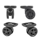 thumbnail image 1 of Ruedas giratorias para equipaje, capacidad de soporte fuerte, piezas de reparación, cubierta de carrito negra, ruedas giratorias con rodamiento, 4, 1 of 8