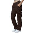 thumbnail image 6 of Matchstick Women's Loose Casual Cargo Pants with 8 Pockets, 6 of 8