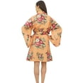 thumbnail image 5 of Bimba Women's Bridesmaid Short Kimono Robe Floral Printed Nightwear Wrap - 4, 5 of 5