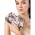 thumbnail image 4 of REMANLAND Women's Sequin 3D Flower Evening Clutch with Crossbody Chain, Black, 4 of 8