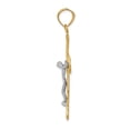 thumbnail image 2 of 10k Two-tone Diamond-cut Crucifix Pendant, 2 of 4
