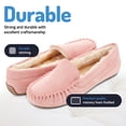 thumbnail image 6 of Floopi Women's Indoor/Outdoor Faux Fur Lined Basic Moccasins Slipper With Memory Foam, Medium Width, 6 of 13