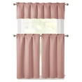 thumbnail image 2 of Kate Aurora 3 Piece Room Darkening Rod Pocket Cafe Kitchen Curtain Tier & Valance Set, 2 of 3
