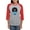 Heather/Red, variant on - Power Rangers Black Range Women's Baseball T Shirt - Womens Baseball Tee