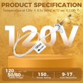 thumbnail image 3 of Universal Silicon Nitride Hot Rod Ignitor.120 Volt Nitride Igniter, H150 Universal Ignitor Replacement for Gas Forced Ai, 3 of 7