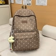 thumbnail image 3 of Lightweight Polka Dot Nylon Laptop Backpack for Women, Coquette Large Everyday Daypack, Multi-Pocket Comfort Padded Bookbag for Students, Campus Commuting & Weekend Travel, 3 of 4