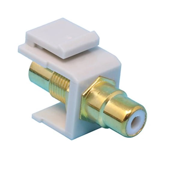 RiteAV RCA White Keystone Coupler Gray Female/Female