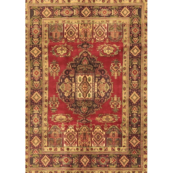 Ahgly Company Indoor Rectangle Persian Brown Traditional Area Rugs, 2' x 4'