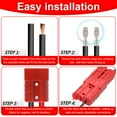 thumbnail image 4 of PENGXIANG 2/4Pcs Battery Quick Connector Kit 2-4/6-12 Gauge Strong Electrical Conductivity Battery Cable Connector Dust-proof Wire Harness Plug, 4 of 8