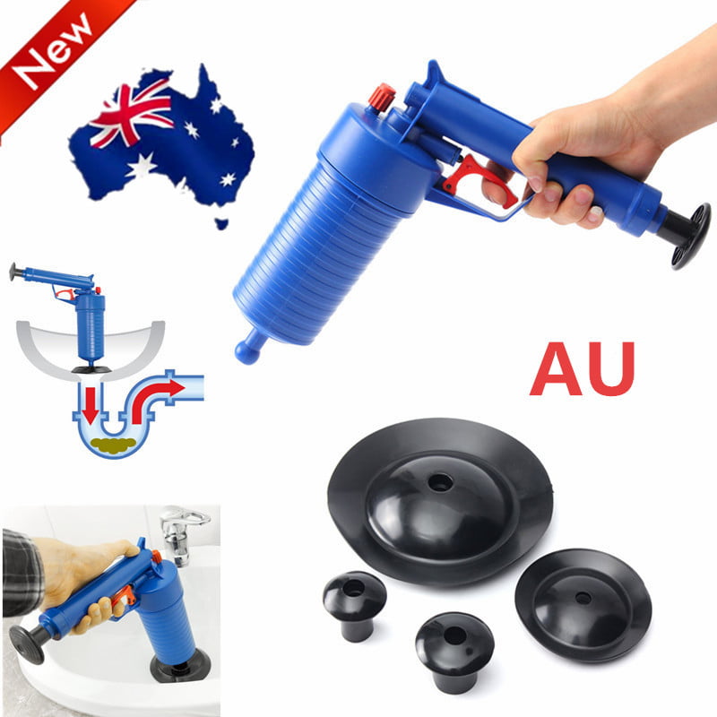 Air Power High Pressure Drain Opener Blaster for Toilet Bathroom Sink Dredge Pipe Sewer Drain for Dredging Home Bathtub Sink with 4 Suckers#GDSTQ New Style Air Pressure Drain Pump Pipe Dredge Tools