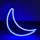 thumbnail image 1 of Luz LED de neón de luna azul, lindo letrero de luna de neón, decoración de habitación de Navidad con batería o arte alimentado por USB, luces decorativas LED, luces nocturnas para interiores, 1 of 5