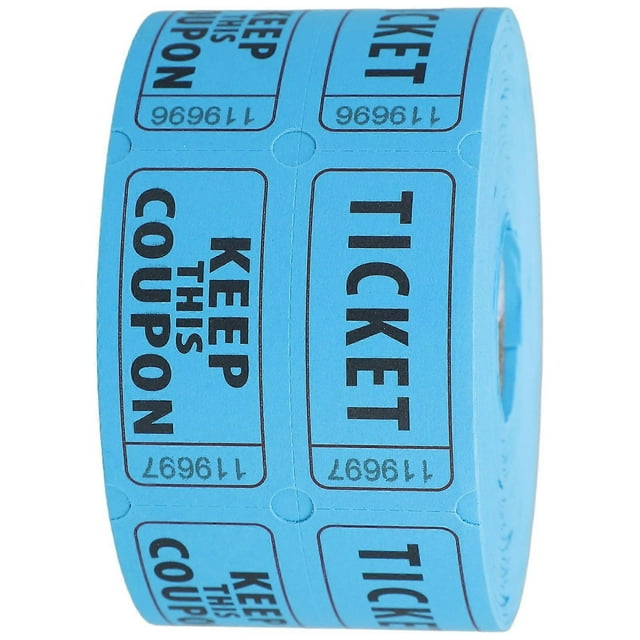 500pcs Double Roll Numbered Raffle Tickets for Events, Fundraisers, Concerts, Parties, Classroom Rewards, Holiday Celebrations – Perforated Design