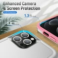 thumbnail image 6 of iPhone 12 Case, iPhone 12 Pro Case, 360 Rotate Ring Stand Rugged Lightweight Slim Impact-Resistant Full Body Shockproof Protective Bumper Case For iPhone 12 Pro / 12 6.1",White + Pink, 6 of 8