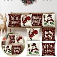 thumbnail image 2 of Funda De Cojín Con Estampado De Papá Noel Funda De Cojín De Lino Con Estampado De Muñeco De Nieve Para Sofá Decorativo De Interior, 2 of 2