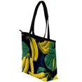 thumbnail image 3 of Banana Stylish Canvas Leather Mix Handbag with Twill, Sponge, Jeanette Material - 30x10.5x39cm Dimensions, 3 of 5
