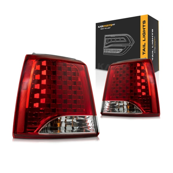 For Kia Sorento 2011 2012 2013 Tail Light Assembly Driver And Passenger Side | Pair | Outer | CAPA | Clear and Red Lens | Chrome Housing | Bulb Type | Replacement For KI2804103, KI2805103