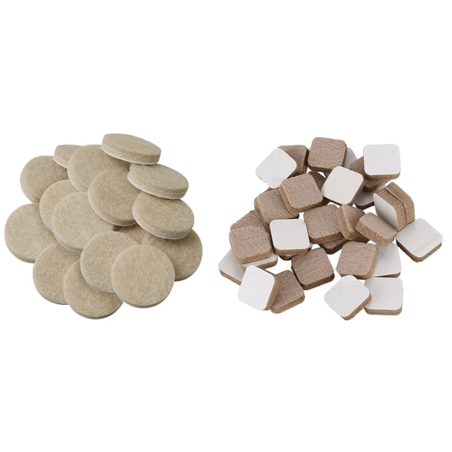 32x Felt Floor Furniture Protector Pads Chair Table Legs Protector & 48x Self-Stick Furniture Round Felt Pads