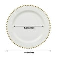 thumbnail image 3 of BalsaCircle 10 Round 10" Clear Gold Disposable Plastic Salad Plates Beaded Trim Party Events Home Decorations Supplies, 3 of 8