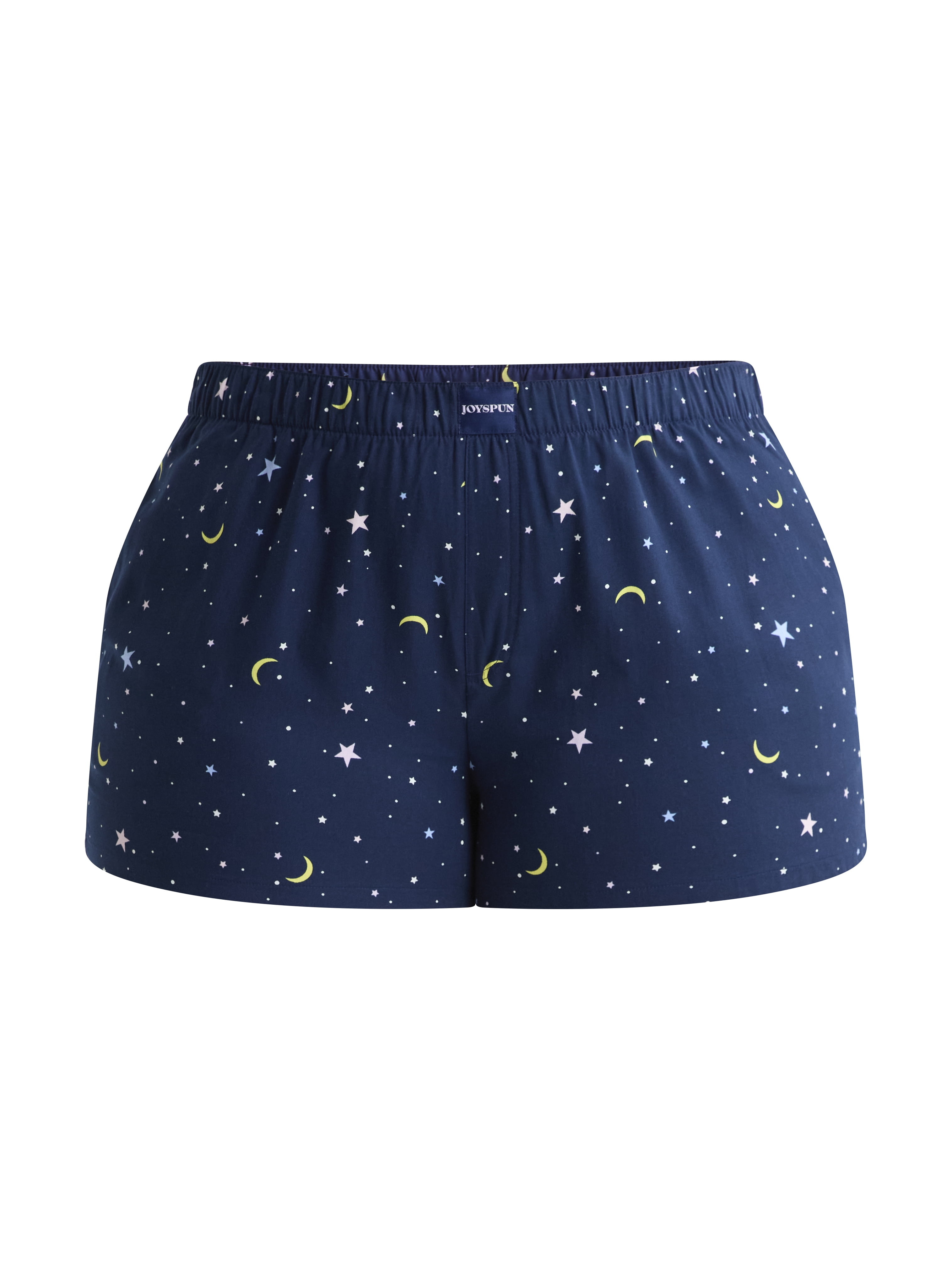 Joyspun Women's Woven Pajama Boxer Shorts, 3'' Inseam, Sizes XS-3X