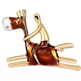 thumbnail image 2 of Broche elegante de aleación con forma de caballo que gotea aceite para mujer para decorar ropa (AL474-A), 2 of 6
