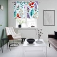 thumbnail image 3 of Spring Leaves Kitchen Curtains Window Panels, Watercolor Leaf Botanical Nature Light Blue Insulated Window Treatment Curtain, Grommet Curtains for Bedroom/Living Room/Bathroom, 2 Piece 27.5"Wx39"L, 3 of 8
