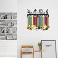 thumbnail image 6 of Basketball Medal Hanger Black Dunk Metal Holder with 8 Lines Sturdy Steel Award Display Holders for Over 60 Medals Wall Mounted Medal Display Racks for Ribbon Lanyard Easy to Install, 6 of 9