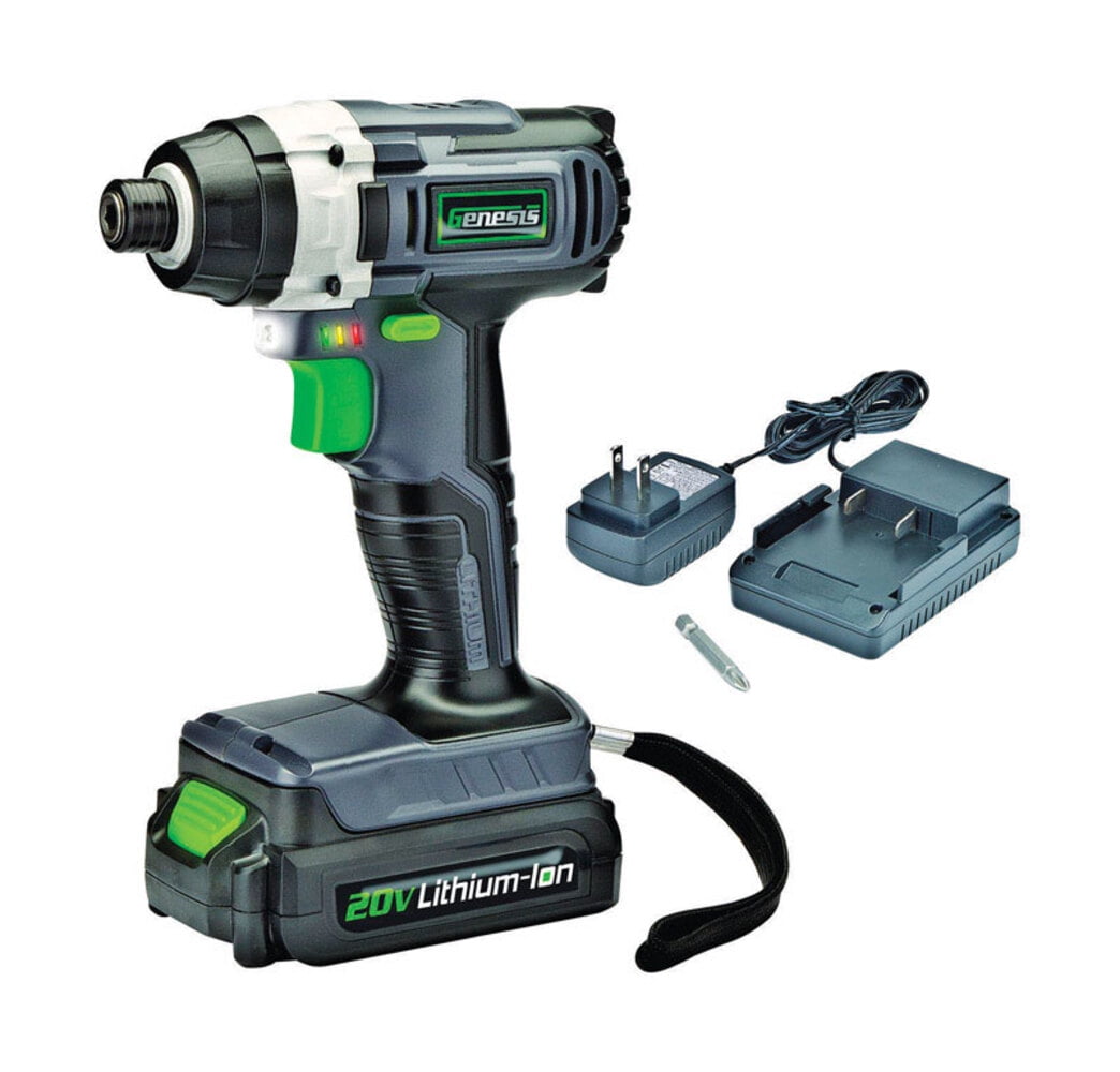 Genesis 20 volt Cordless Impact Driver 1062 in-lb