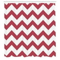 thumbnail image 2 of Ambesonne Shapes Shower Curtain, Chevron Art Classic Zigzag, 69"Wx75"L, Pale Ruby, 2 of 4