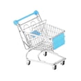 thumbnail image 3 of simhoa Mini Shopping Cart Mini Storage Basket Decorative Ornament Office Supplies Girls blue, 3 of 8