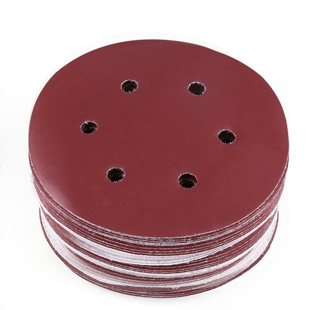 90 PCS 6Inch 6Hole 400 Grit Sanding Disc Hook and Loop Orbit Sander Sandpaper