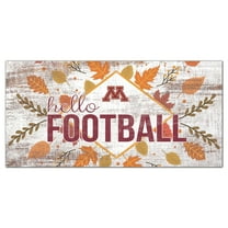 White Minnesota Golden Gophers 6'' x 12'' Hello Football Wall Art