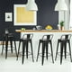 thumbnail image 2 of Costway Silla Vintage De Metal, Silla De Comedor, Silla Lateral Apilable, Silla Con Respaldo, Silla De Bar Simple Y Construcción De Metal, Silla De Café Con Taburete Trasero, Juego De 4 Baquetas, 2 of 7