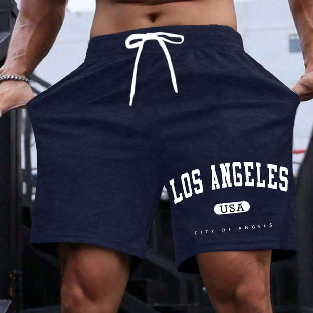 WILLBEST Pantalones Cortos Casuales para Hombre, para Uso Diario, con Estampado de Letras, Cómodos y Elegantes, para Verano, para Ir de Compras Por La Calle y Relajarse.